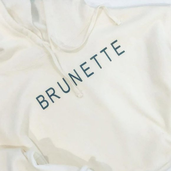 BLONDE & BRUNETTE CROPPED HOODIES - Picture 2 of 2